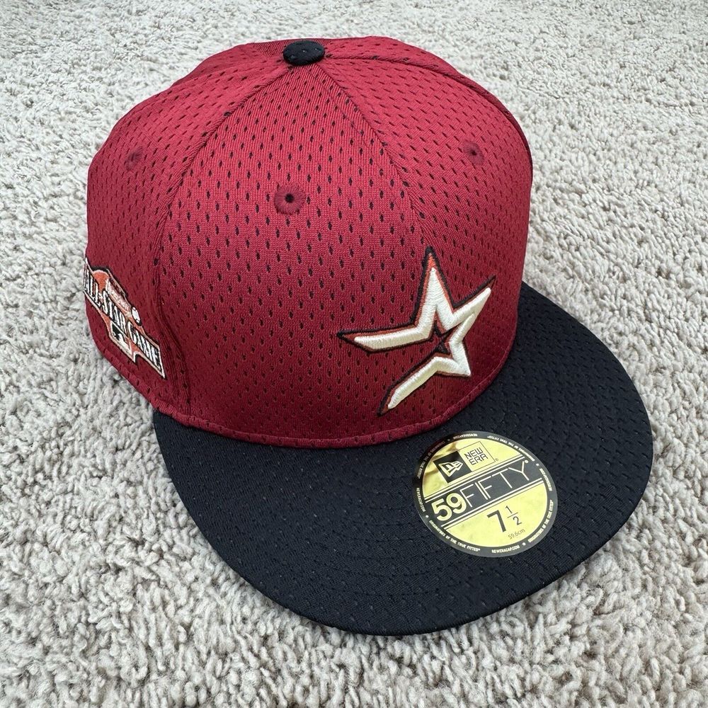 Houston Astros Hat Fitted 7 1/2 New Era 59FIFTY Mesh‎ 2004 All Star Game Cap NWT